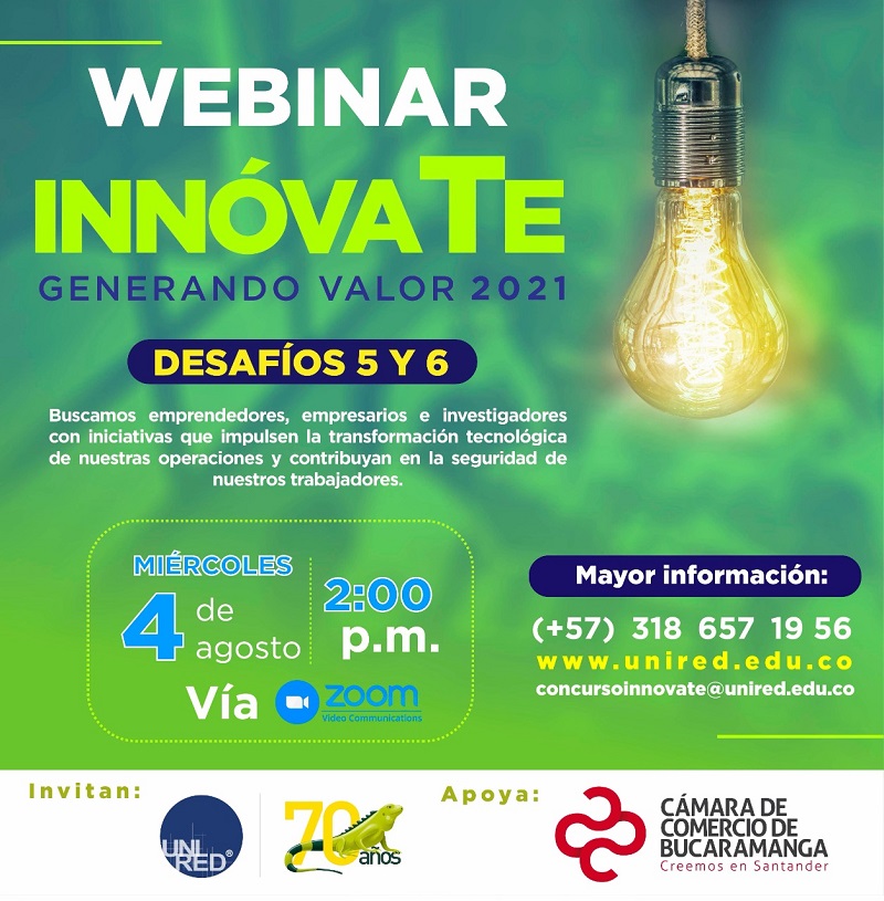 WEBINAR INNÓVATE GENERANDO VALOR 2021 DESAFIOS 5 Y 6