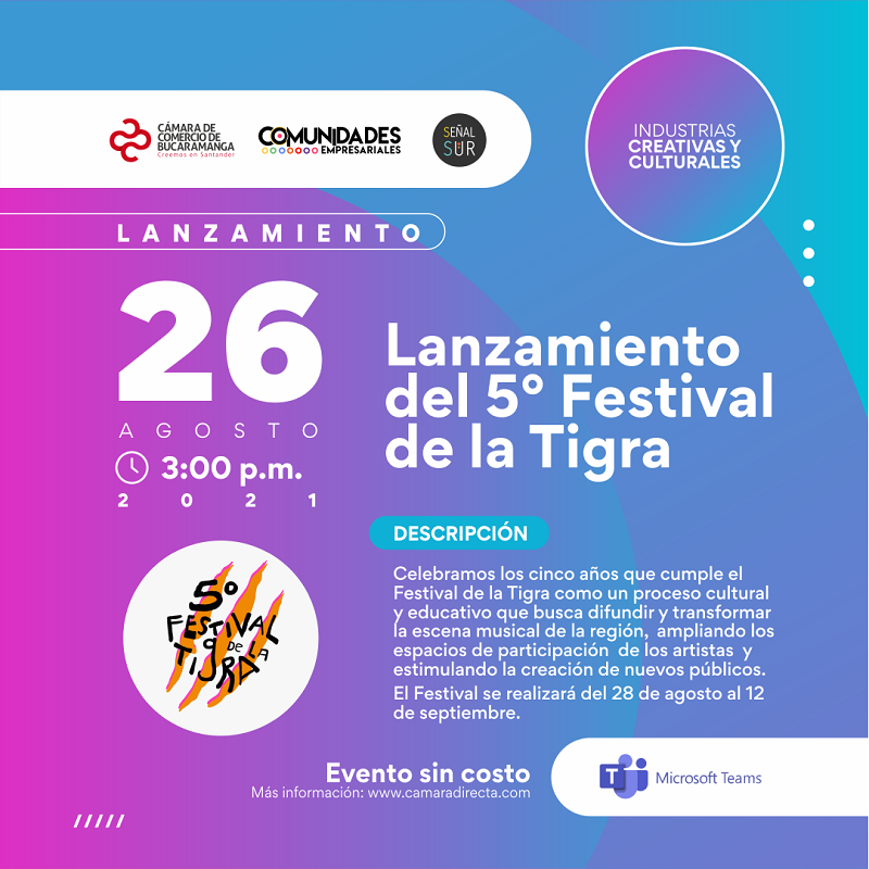 LANZAMIENTO DEL 5to. FESTIVAL DE LA TIGRA 