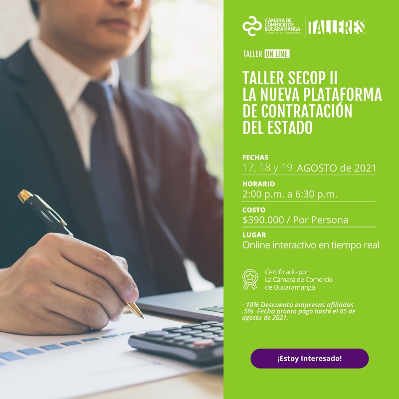 TALLER SECOP II LA NUEVA PLATAFORMA DE CONTRATACIÓN DEL ESTADO