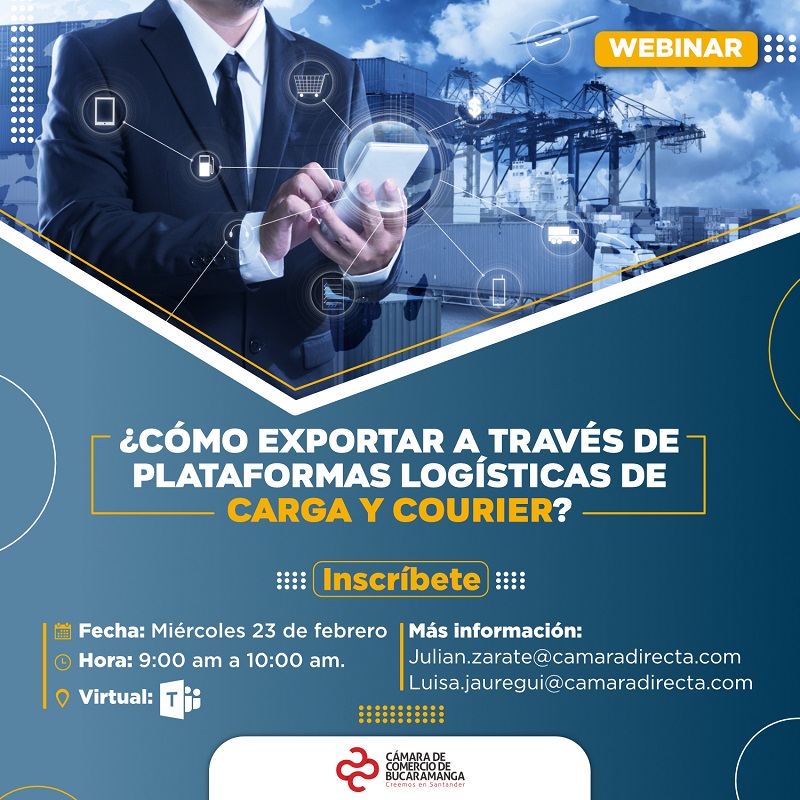 WEBINAR ¿CÓMO EXPORTAR A TRAVÉS DE PLATAFORMAS Y LOGÍSTICAS DE CARGA Y COURIER? 