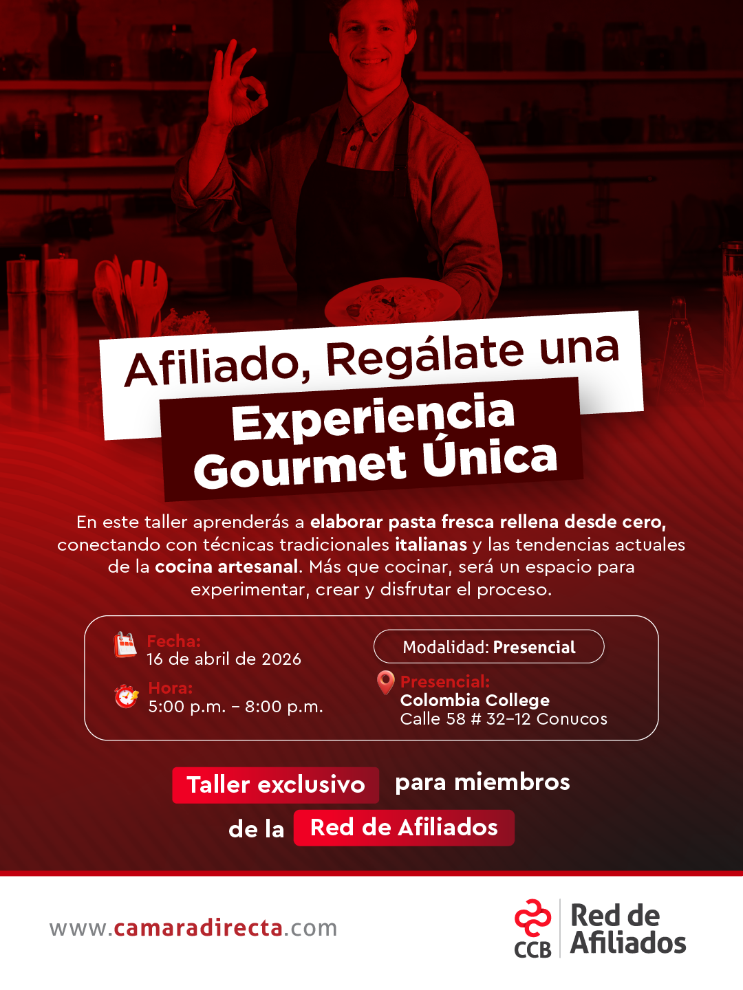 Taller Experiencia Gourmet: Pasta Rellena Artesanal