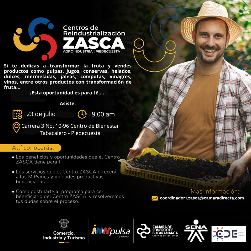 CENTROS DE REINDUSTRIALIZACIÓN ZASCA - AGROINDUSTRIA PIEDECUESTA