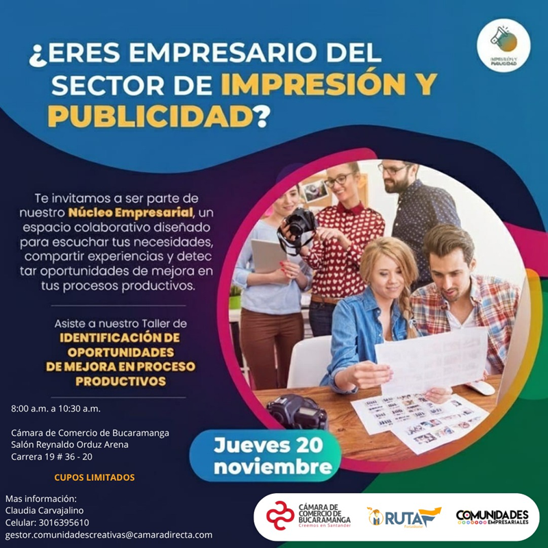 NÚCLEO EMPRESARIAL IMPRESIÓN Y PUBLICIDAD - TALLER MEJORA DE PROCESOS PRODUCTIVOS 