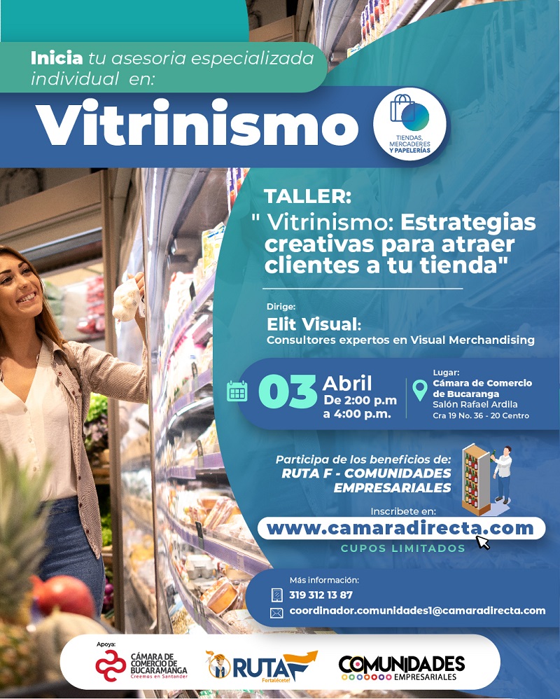 TALLER "VITRINISMO: ESTRATEGIAS CREATIVAS PARA ATRAER CLIENTELA A TU TIENDA"
