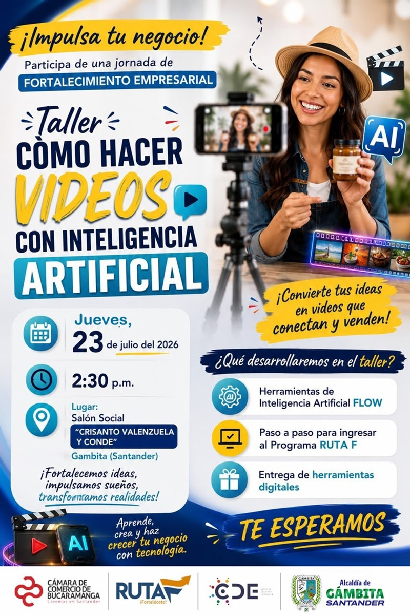 TALLER COMO HACER VIDEOS CON INTELIGENCIA ARTIFICIAL G&Aacute;MBITA