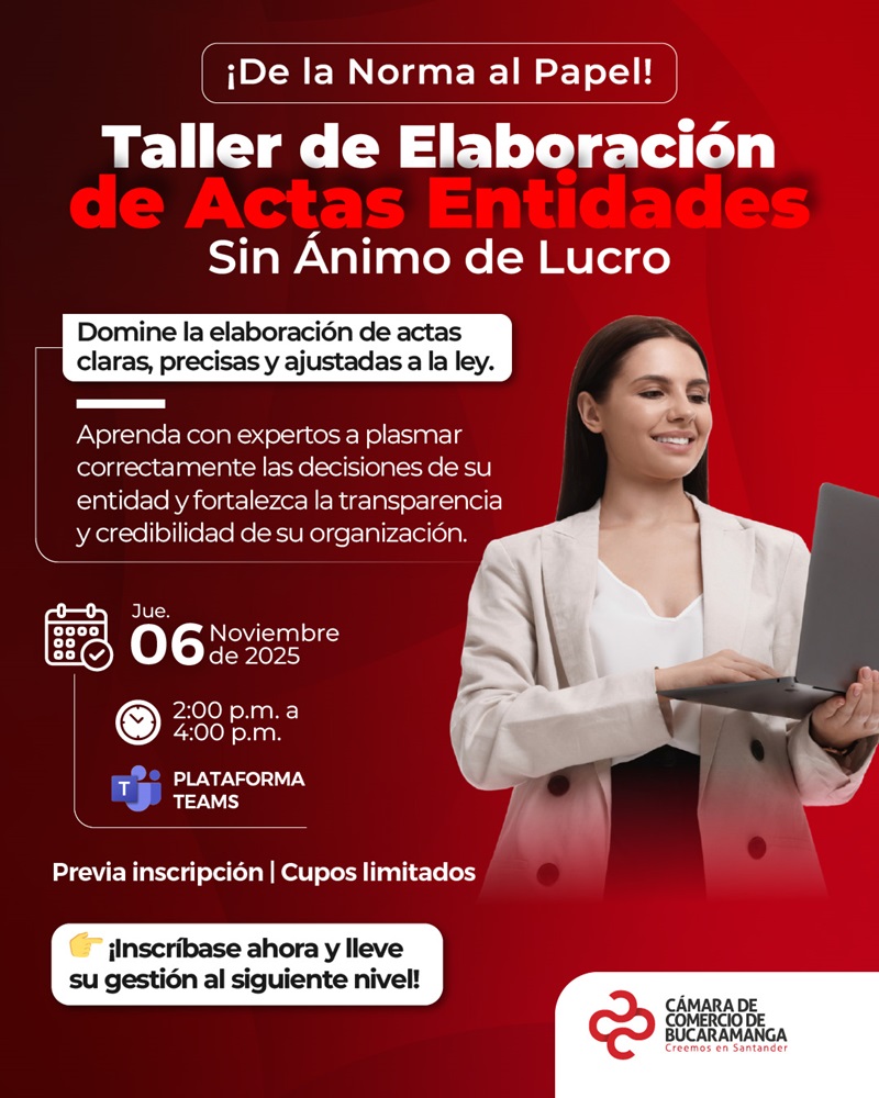 TALLER DE ELABORACIÓN DE ACTAS ENTIDADES SIN ÁNIMO DE LUCRO