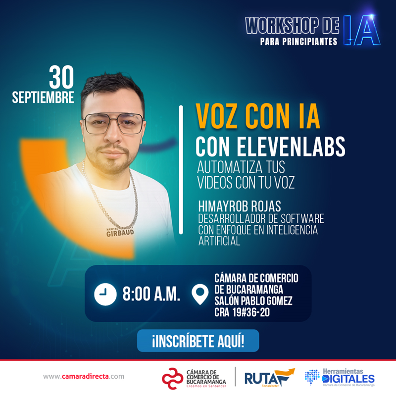 WORKSHOP DE IA PARA PRINCIPIANTES - VOZ CON IA CON ELEVENLABS 
