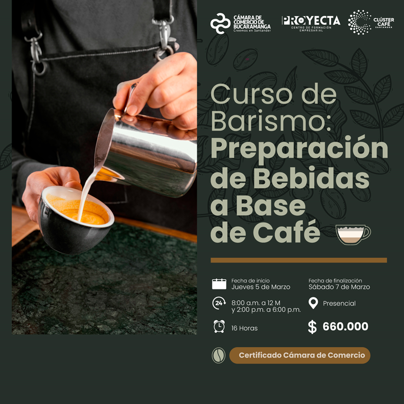 CURSO DE BARISMO: Preparaci&oacute;n de Bebidas a Base de Caf&eacute; 