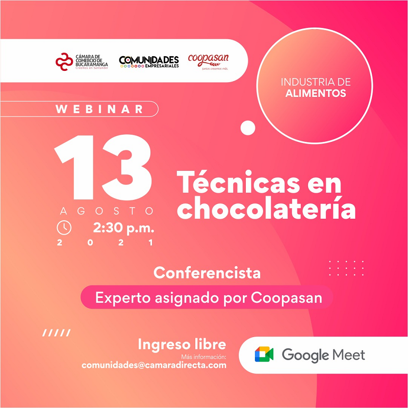 WEBINAR TÉCNICAS EN CHOCOLATERÍA