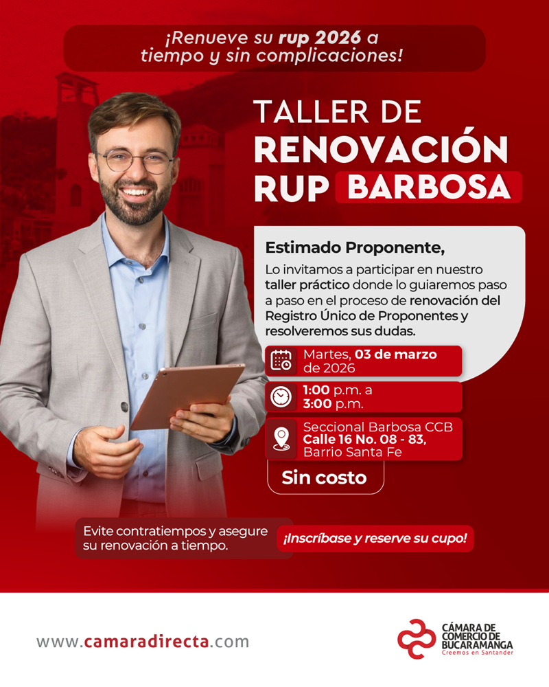 TALLER RENOVACI&Oacute;N RUP 03 MARZO 2026 BARBOSA