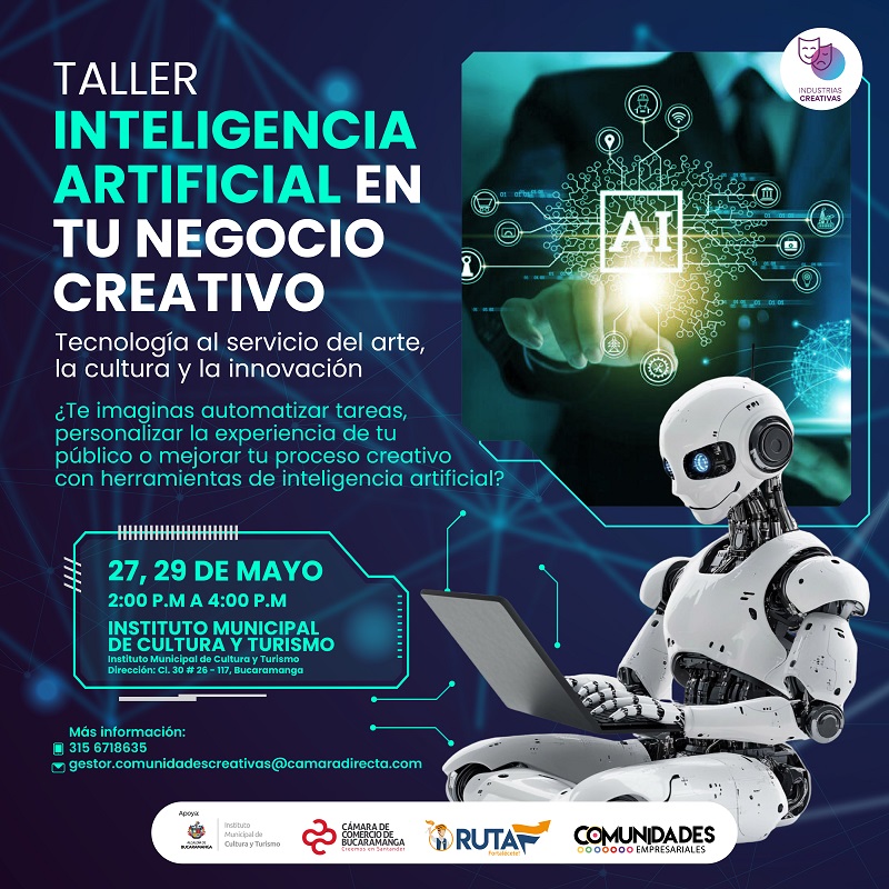 TALLER INTELIGENCIA ARTIFICIAL EN TU NEGOCIO CREATIVO