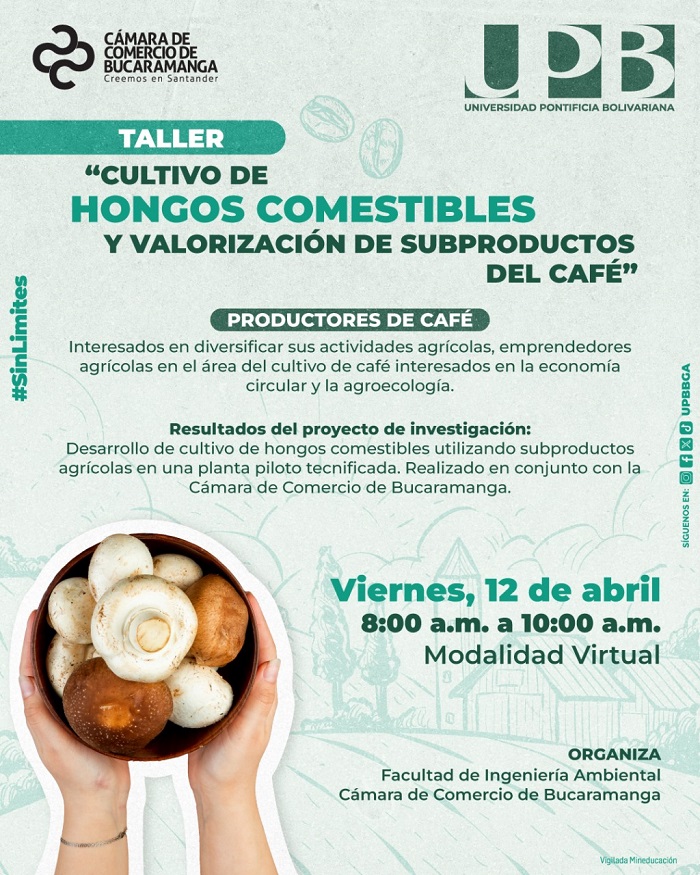 TALLER "CULTIVO DE HONGOS COMESTIBLES Y VALORIZACI&Oacute;N DE SUBPRODUCTOS DEL CAF&Eacute;" PRODUCTORES DE CAF&Eacute; 