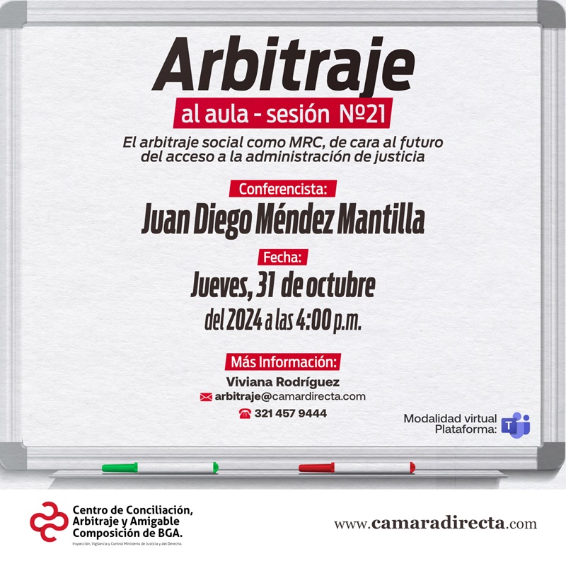 ARBITRAJE AL AULA SESIÓN NO. 21