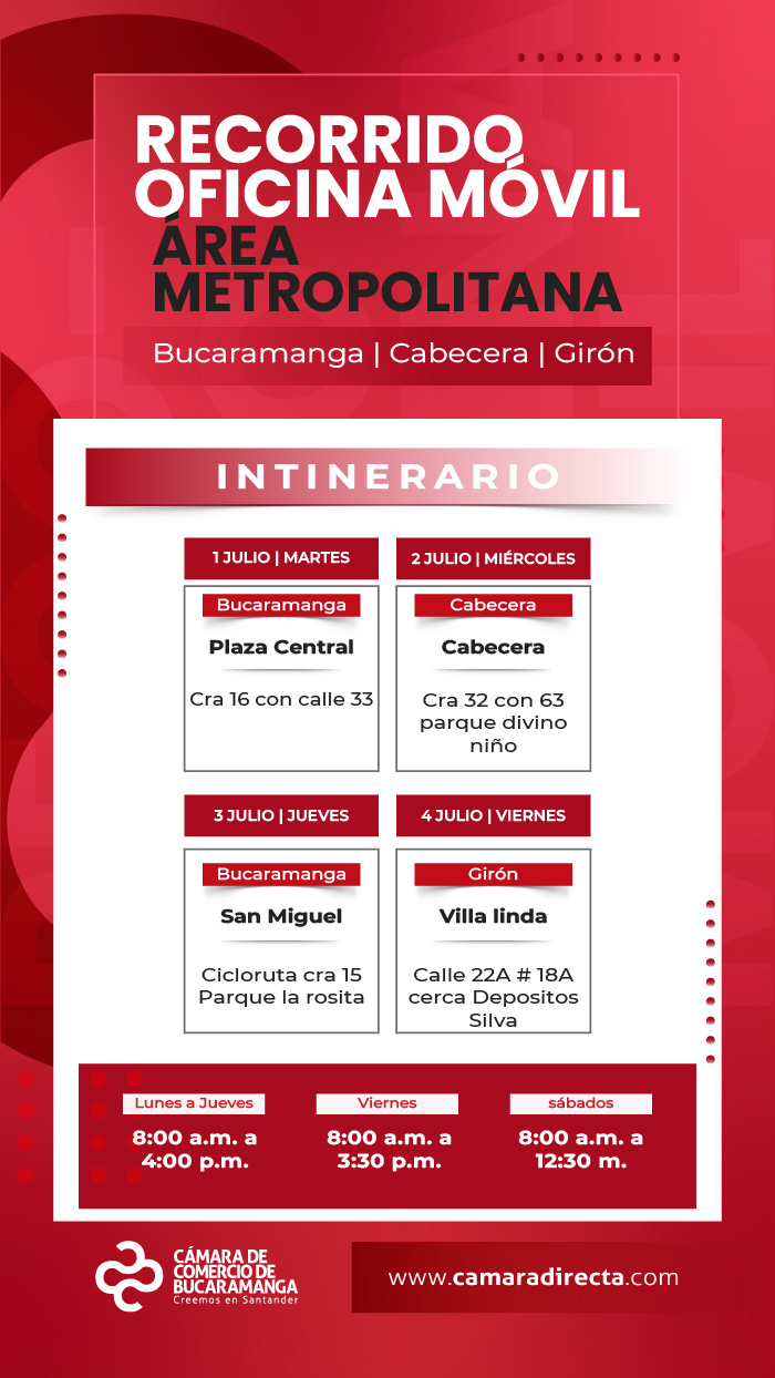RECORRIDO OFICINA MÓVIL ÁREA METROPOLITANA 2025