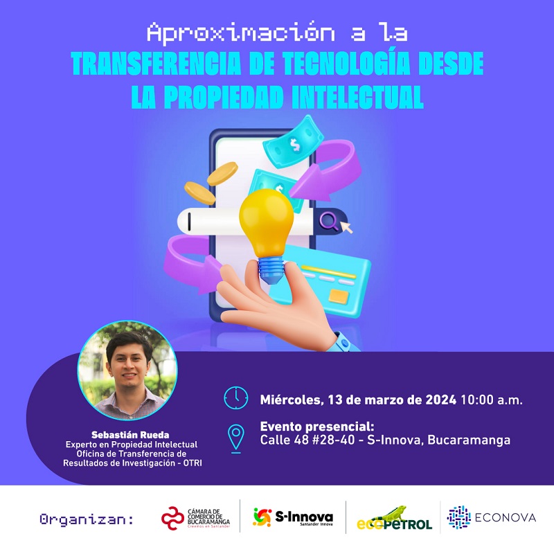 TALLER APROXIMACI&Oacute;N A LA TRANSFERENCIA DE TECNOLOG&Iacute;A DESDE LA PROPIEDAD INTELECTUAL 
