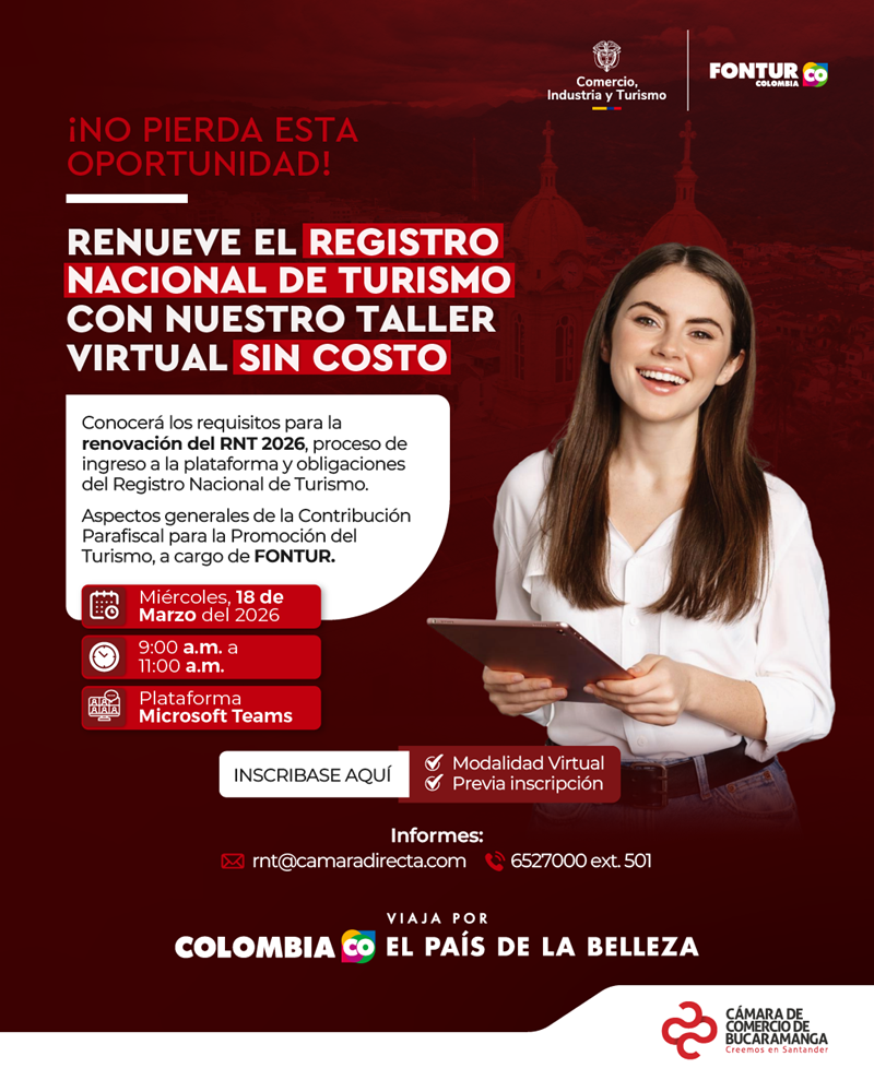 TALLER RENOVACI&Oacute;N DEL REGISTRO NACIONAL DE TURISMO 18 MARZO 2026 VIRTUAL