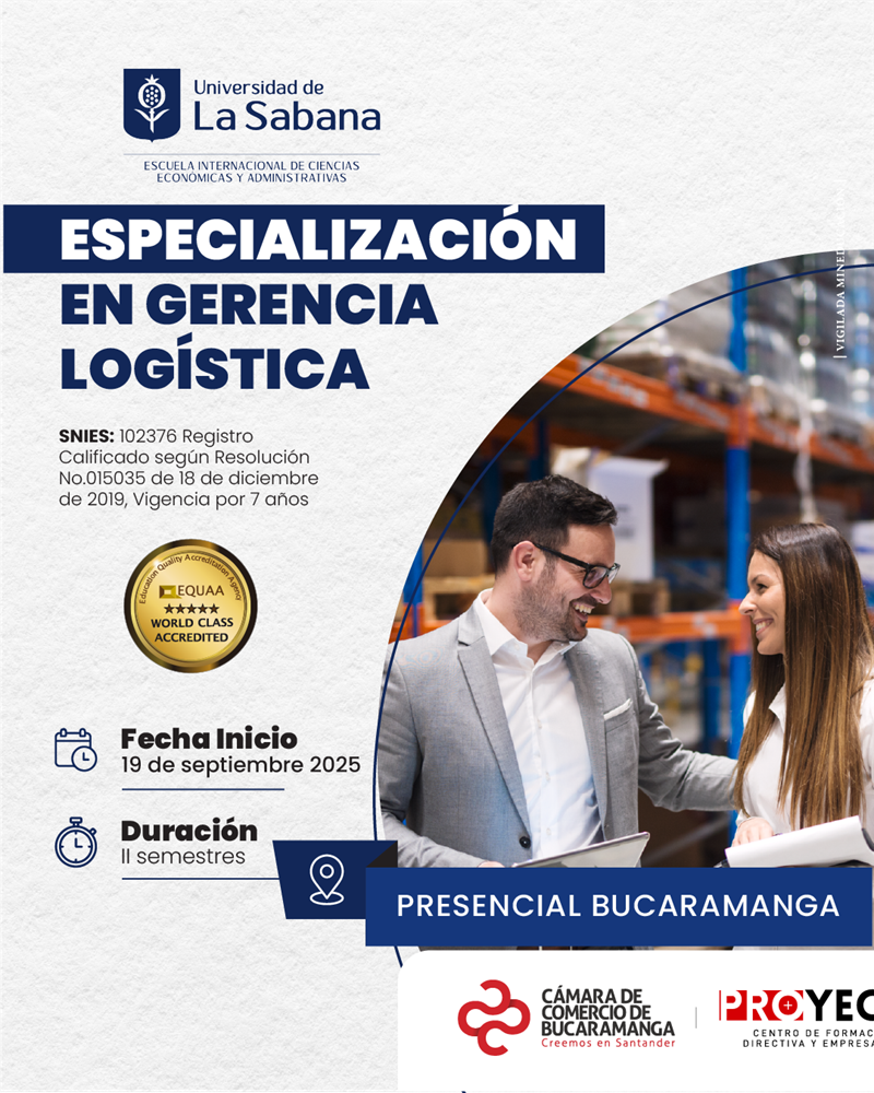 ESPECIALIZACIÓN EN GERENCIA LOGÍSTICA - UNIVERSIDAD DE LA SABANA