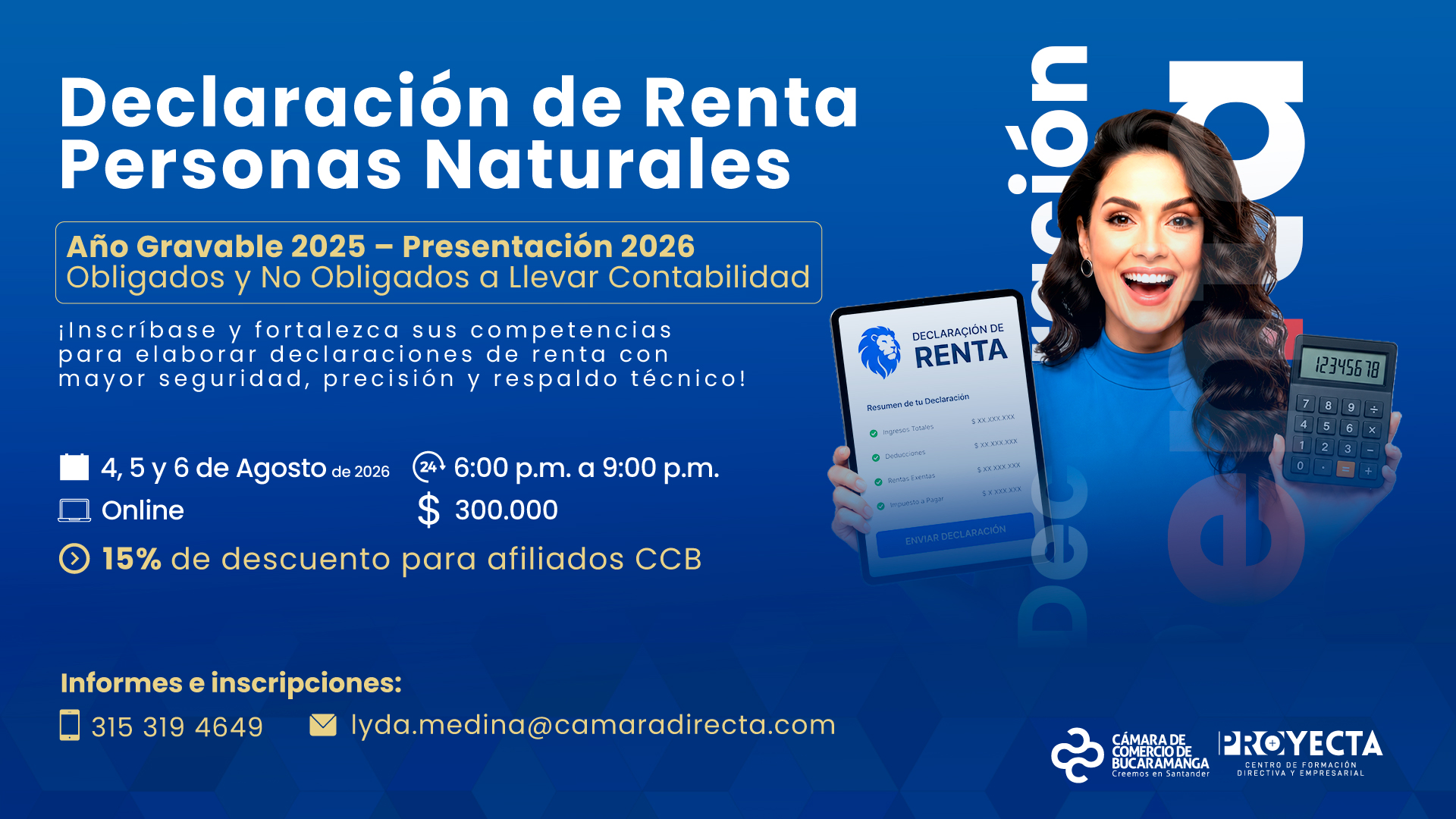 DECLARACI&Oacute;N DE RENTA PERSONAS NATURALES A&ntilde;o Gravable 2025 ? Presentaci&oacute;n 2026 Obligados y No Obligados a Llevar Contabilidad