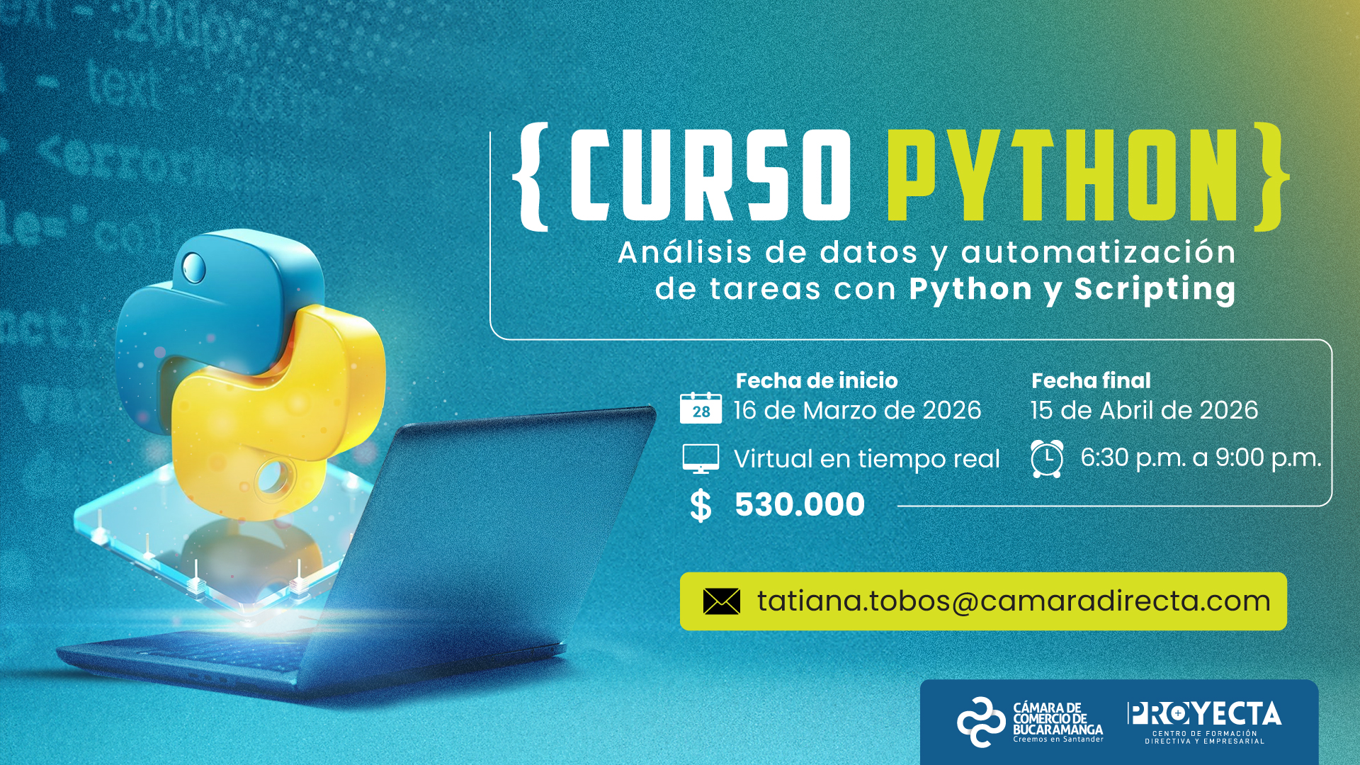CURSO PYTHON: An&aacute;lisis de datos y automatizaci&oacute;n de tareas con Python y Scripting