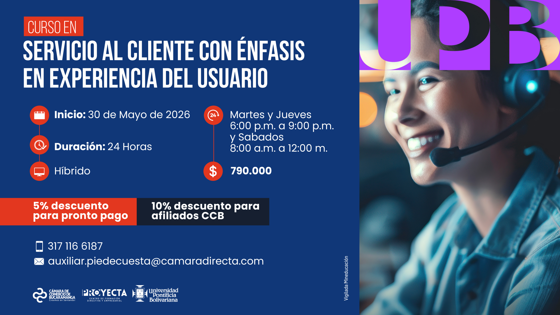 CURSO EN SERVICIO AL CLIENTE CON &Eacute;NFASIS EN EXPERIENCIA DEL USUARIO