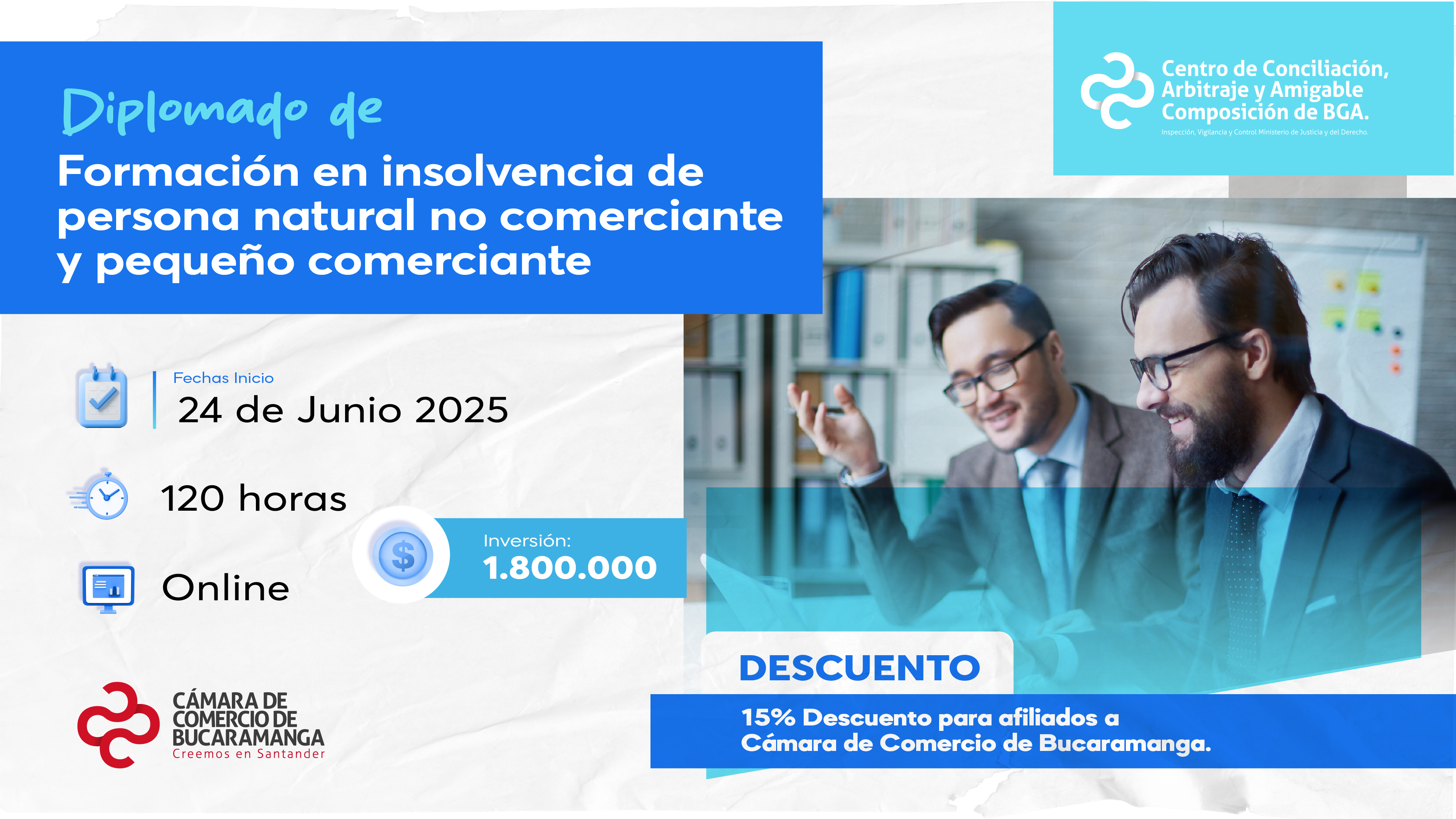 DIPLOMADO DE FORMACIÓN EN INSOLVENCIA DE PERSONA NATURAL NO COMERCIANTE Y PEQUEÑO COMERCIANTE