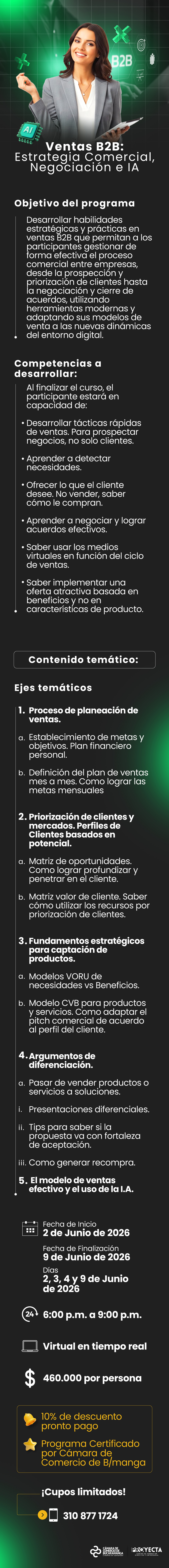 CURSO VENTAS B2B:Estrategia comercial, negociaci&oacute;n con IA