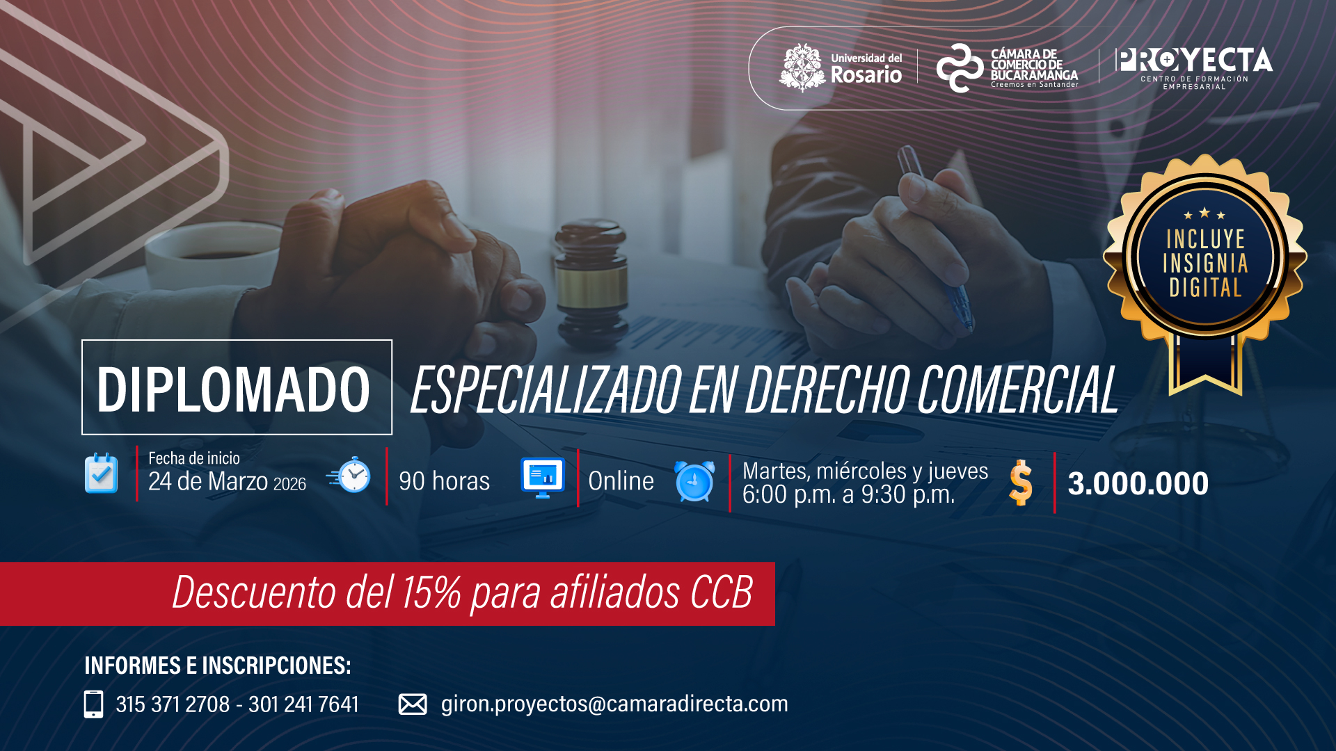 DIPLOMADO ESPECIALIZADO EN DERECHO COMERCIAL- U. ROSARIO 2026