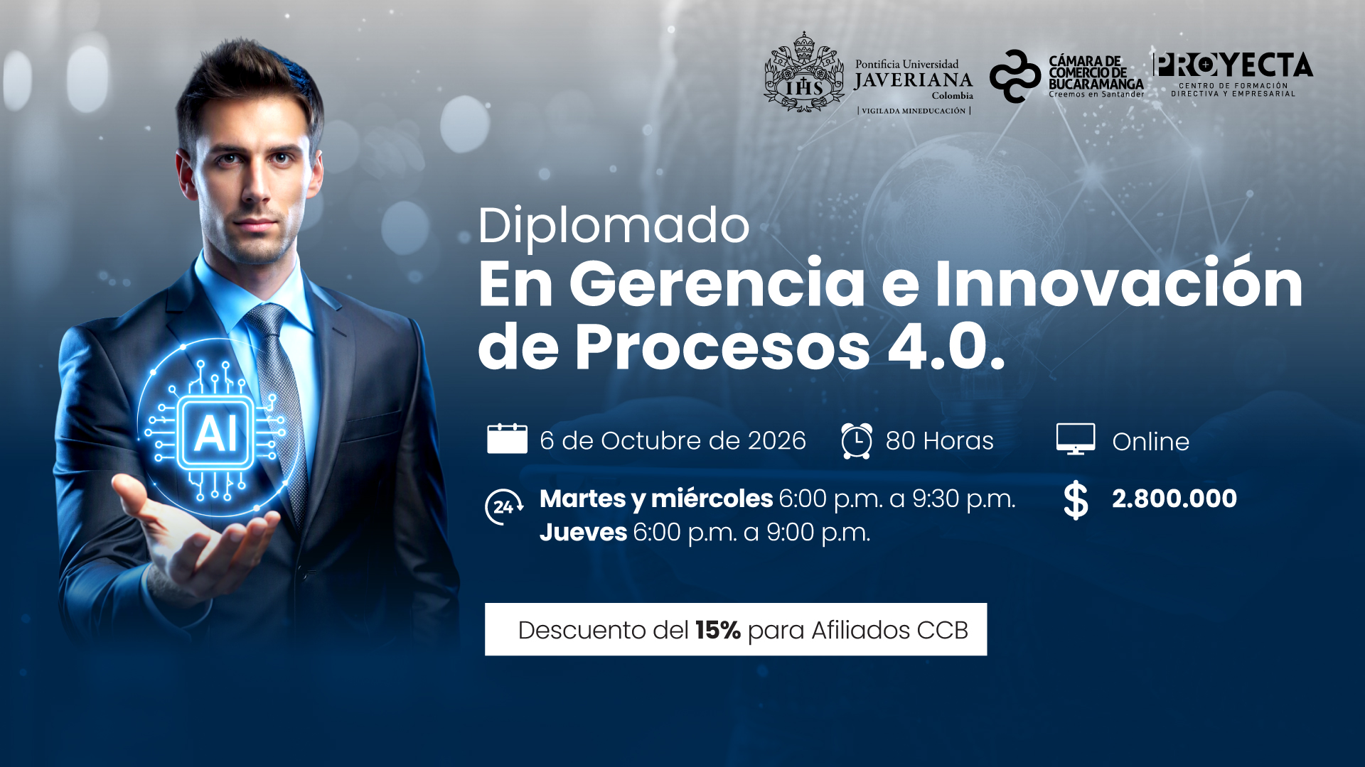 DIPLOMADO EN GERENCIA E INNOVACI&Oacute;N DE PROCESOS 4.0.- U. JAVERIANA