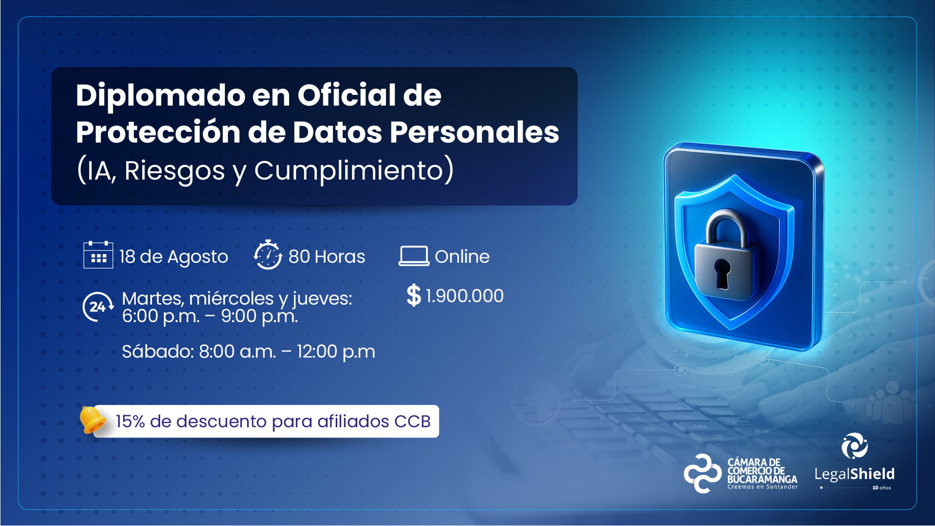 DIPLOMADO EN OFICIAL DE PROTECCI&Oacute;N DE DATOS PERSONALES(IA, Riesgos y Cumplimiento)