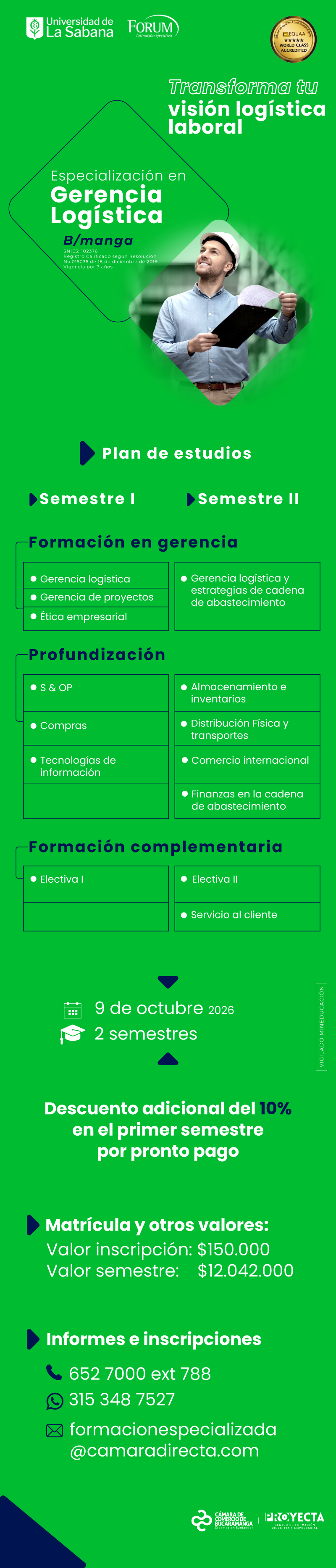 ESPECIALIZACI&Oacute;N EN GERENCIA LOG&Iacute;STICA - UNIVERSIDAD DE LA SABANA