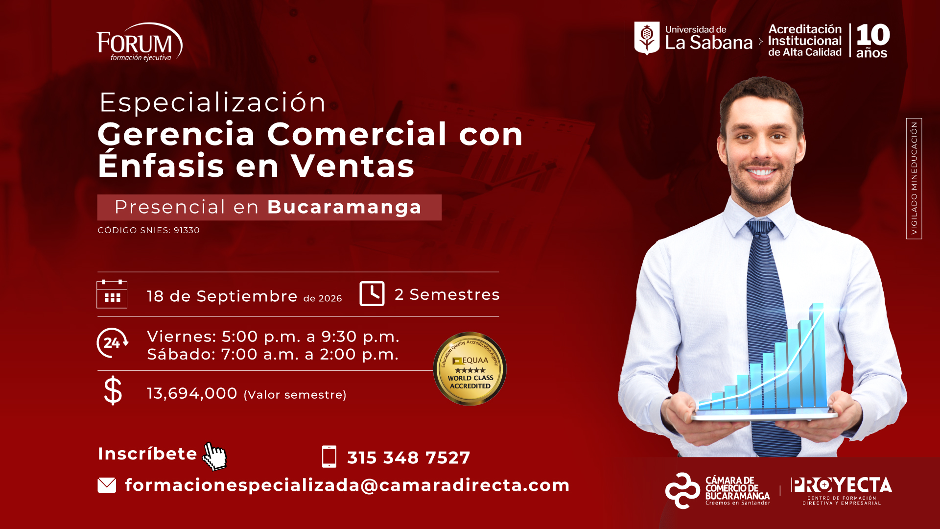 ESPECIALIZACI&Oacute;N EN GERENCIA COMERCIAL CON &Eacute;NFASIS EN VENTAS    -     UNIVERSIDAD DE LA SABANA