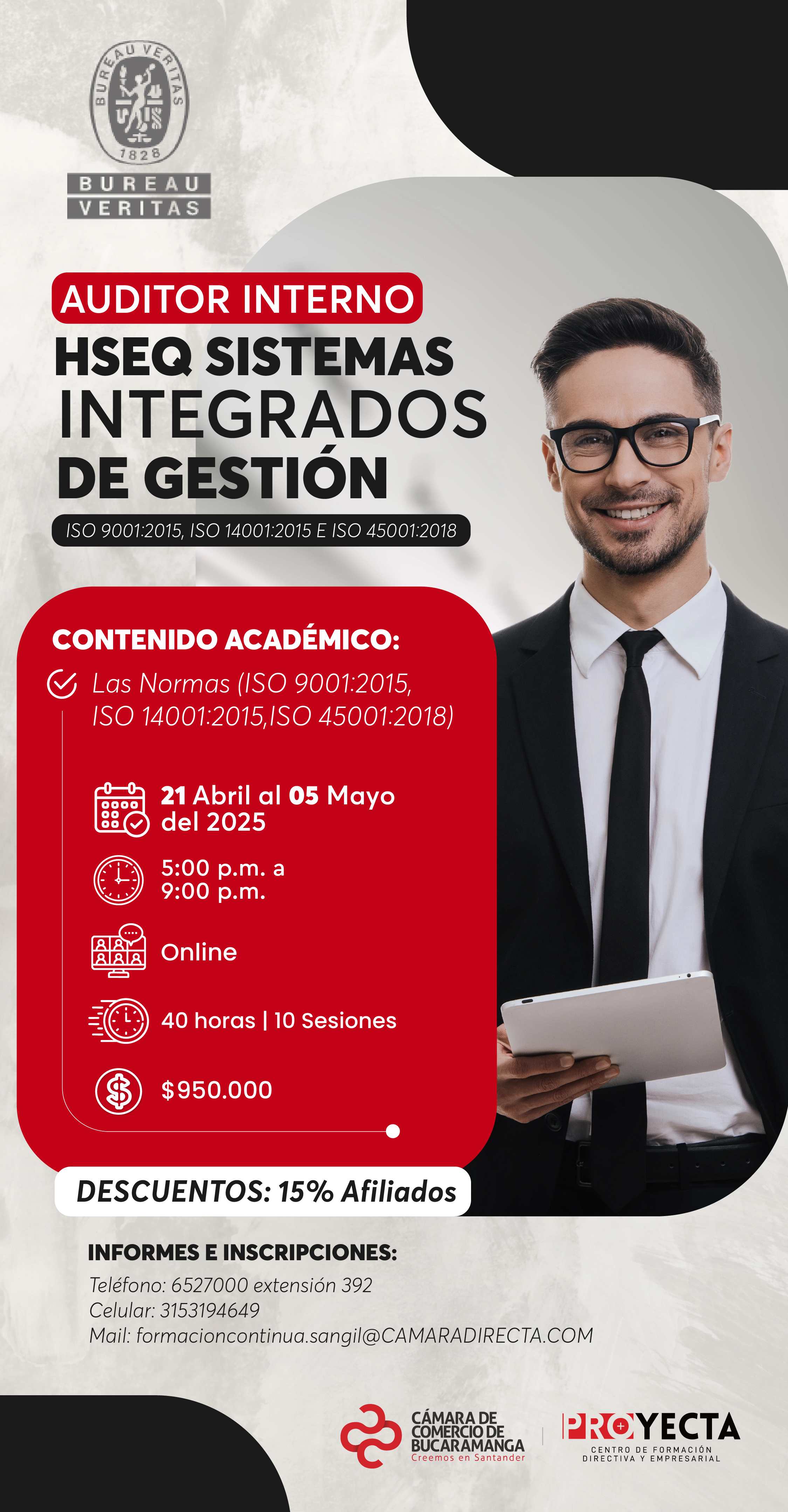 CURSO AUDITOR INTERNO HSEQ SISTEMAS INTEGRADOS DE GESTIÓN ISO 9001:2015, ISO 14001:2015 E ISO 45001:2018