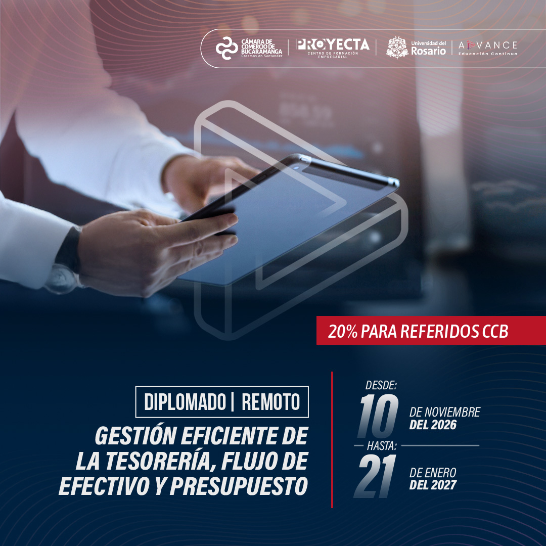DIPLOMADO GESTI&Oacute;N EFICIENTE DE LA TESORER&Iacute;A, FLUJO DE EFECTIVO Y PRESUPUESTO- U. ROSARIO