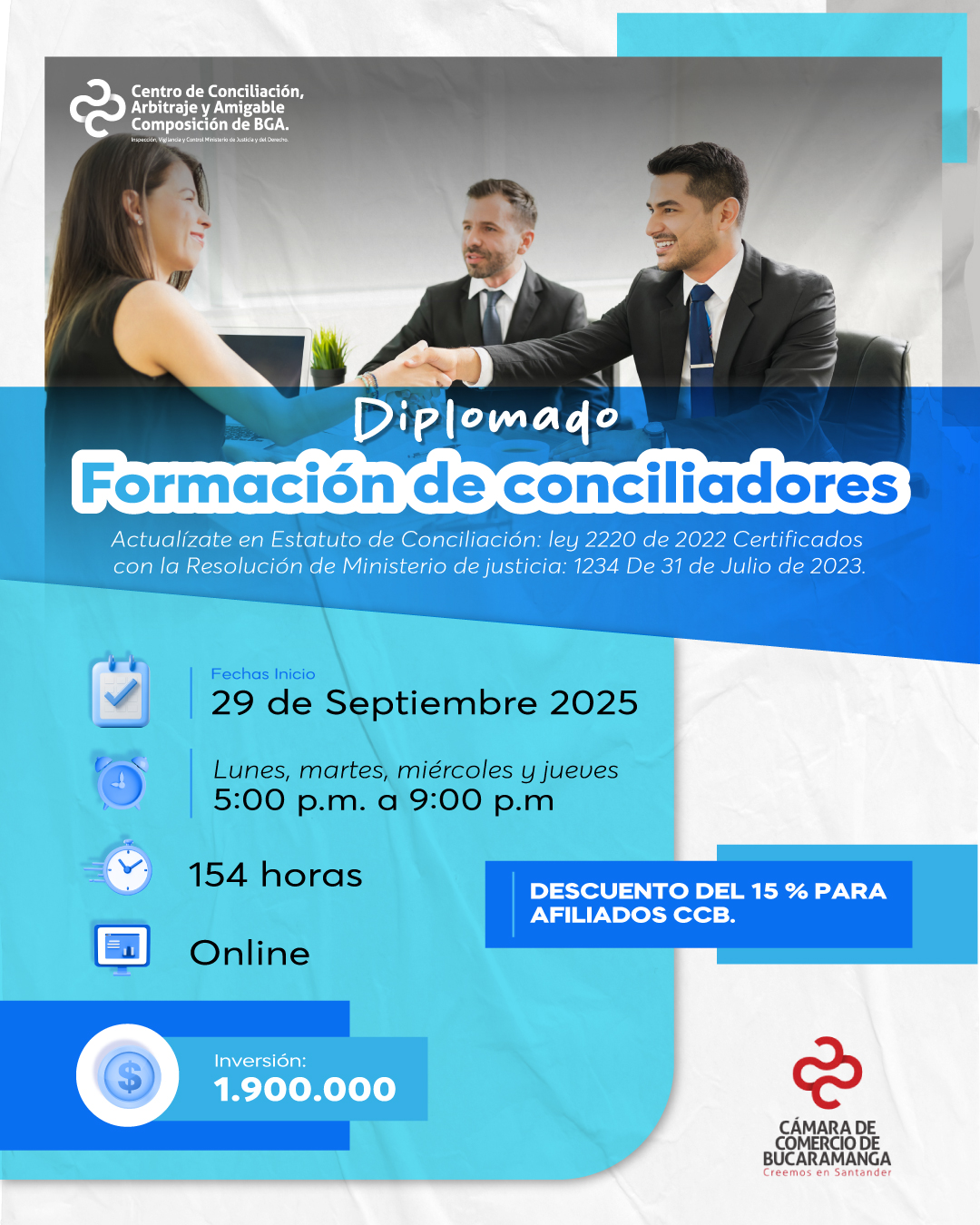 DIPLOMADO FORMACIÓN  DE CONCILIADORES