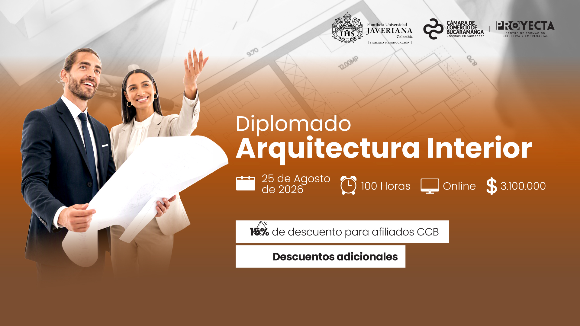DIPLOMADO ARQUITECTURA INTERIOR- PONTIFICIA UNIVERSIDAD  JAVERIANA
