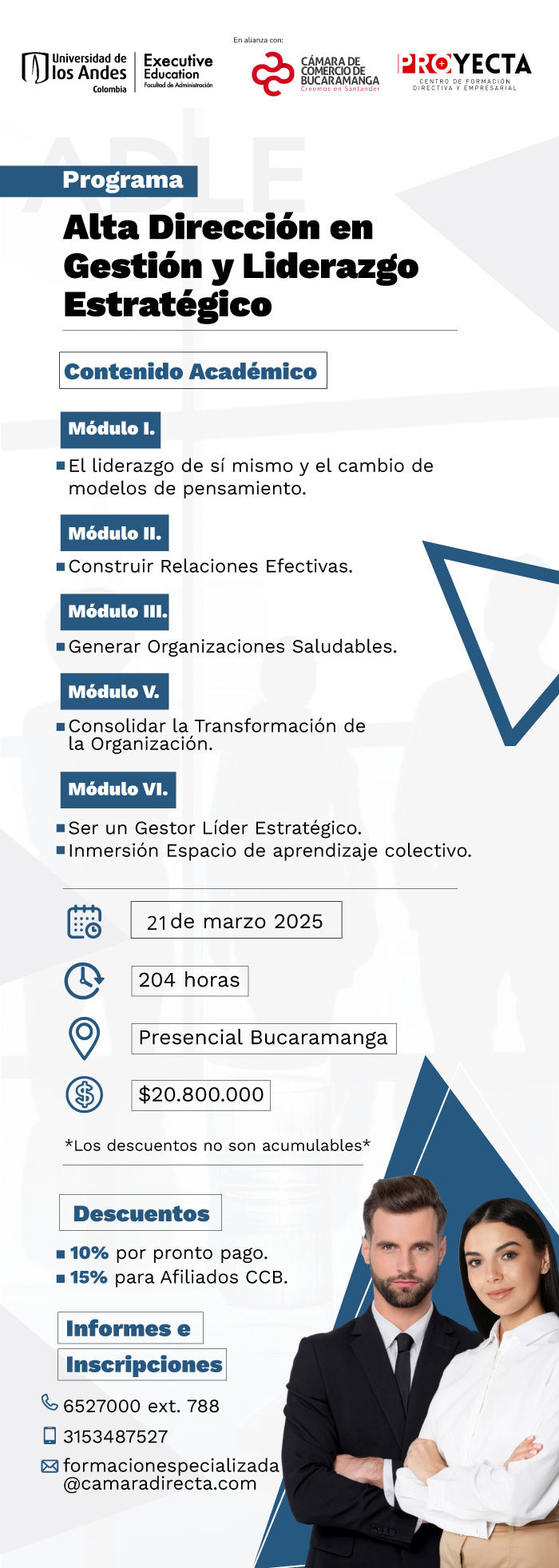 PROGRAMA EN ALTA DIRECCIÓN EN GESTIÓN Y LIDERAZGO ESTRATÉGICO- UNIVERSIDAD DE LOS ANDES