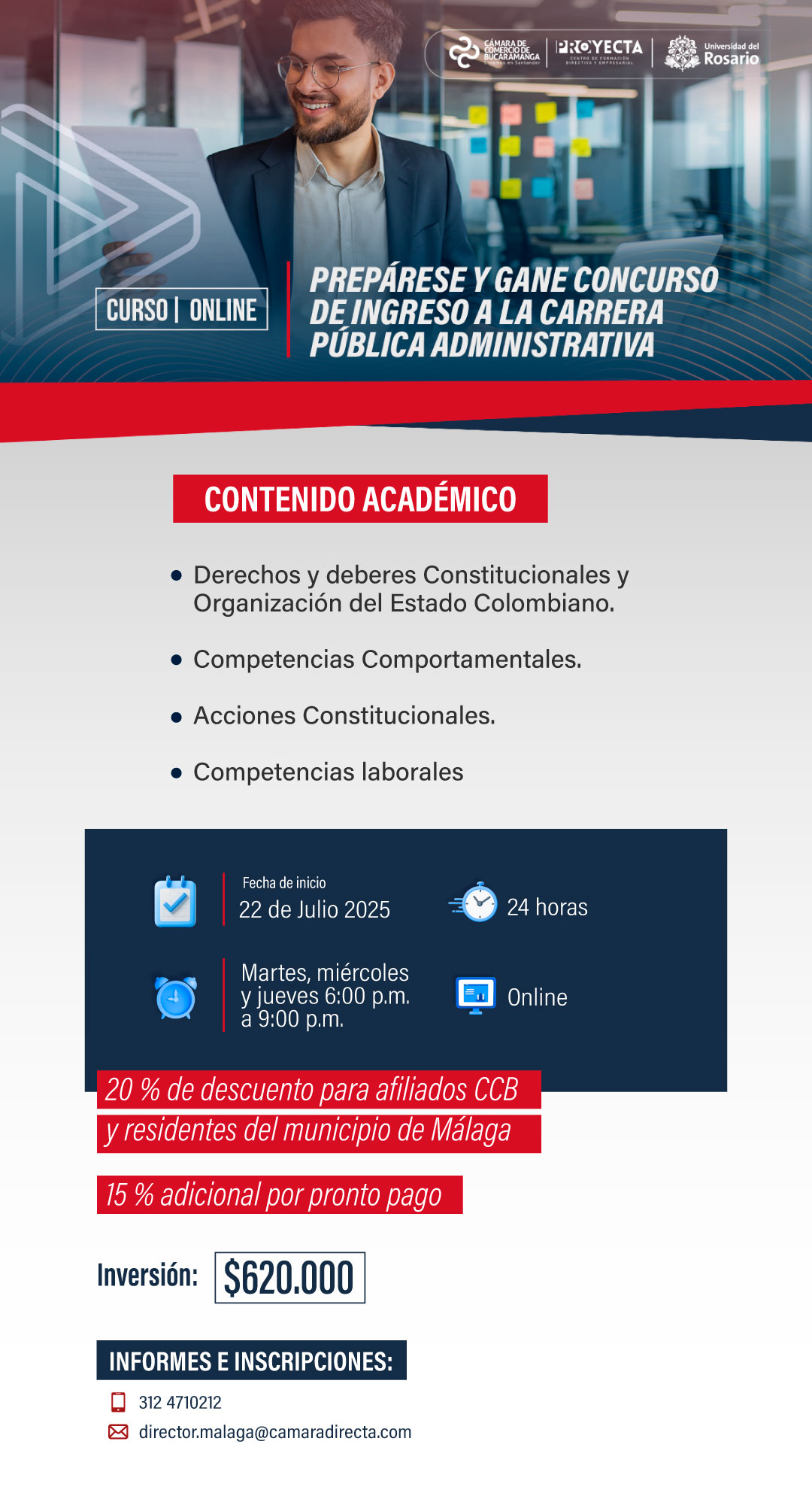 CURSO PREPÁRESE Y GANE CONCURSO DE INGRESO A LA CARRERA PÚBLICA ADMINISTRATIVA- U. ROSARIO