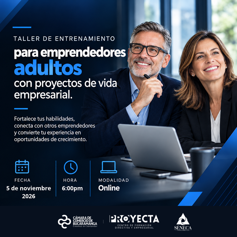 Taller de Entrenamiento para Emprendedores Adultos con Proyectos de Vida Empresarial