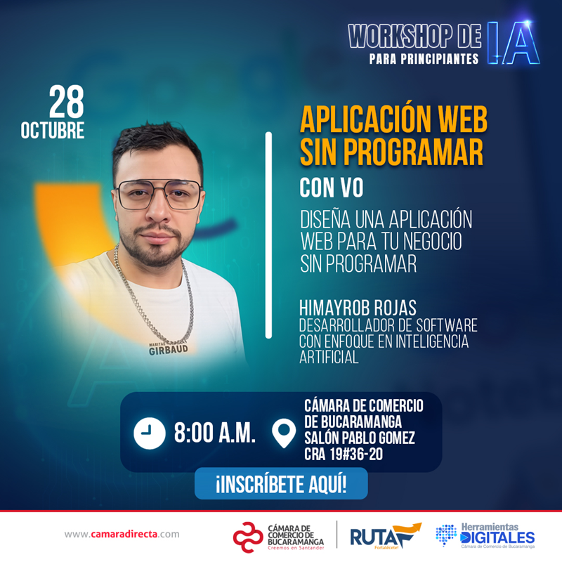 WORKHOP DE IA PARA PRINCIPIANTES - APLICACIÓN WEB SIN PROGRAMAR
