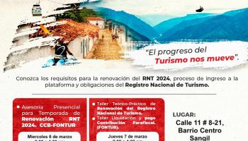 TALLER TEÓRICO-PRÁCTICO DE RENOVACIÓN DEL RNT 6 y 7 MARZO 2024 SAN GIL